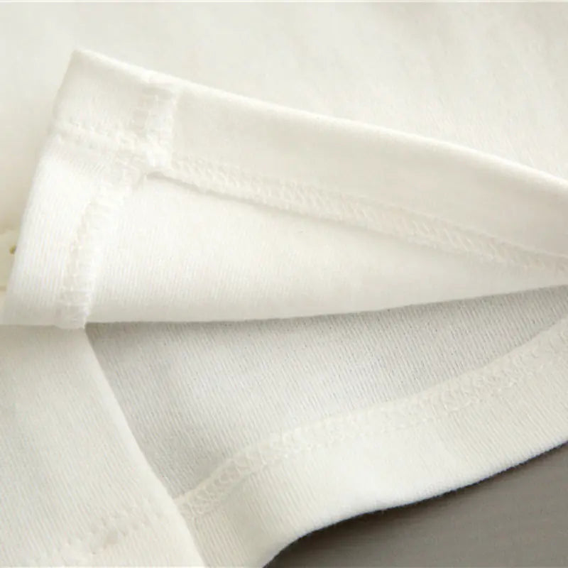Beige | Long-Sleeved Cotton T-Shirt | For Toddlers - # BAAA1111010008