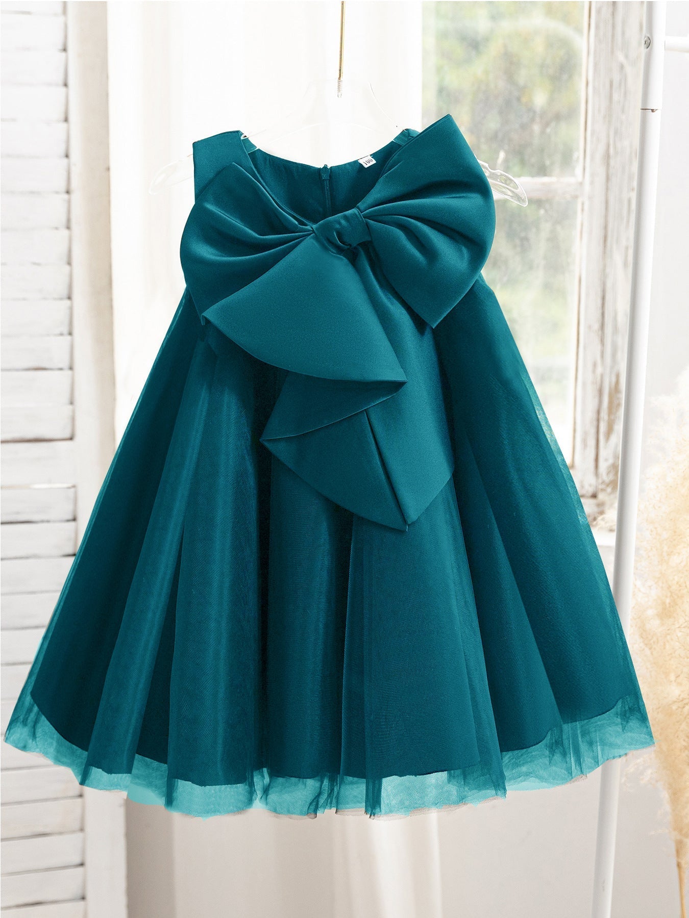 Big Bow Sleeveless Cocktail Dress for Baby Girls (One Piece) - # BAAA51110014