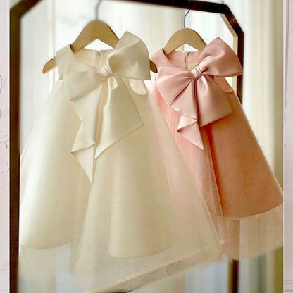 Big Bow Sleeveless Cocktail Dress for Baby Girls (One Piece) - # BAAA51110014