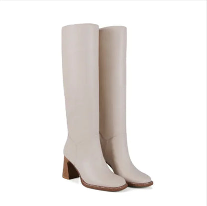 Block Heel Square-Toe Heels - # GIAA73410013