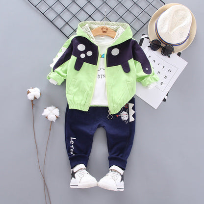 Boys' Cartoon Long Sleeve 3-Piece Outfit Set | 0-4 Years - # BAAA71710023 & BOAA11310015