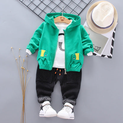 Boys' Cartoon Long Sleeve 3-Piece Outfit Set | 0-4 Years - # BAAA71710023 & BOAA11310015