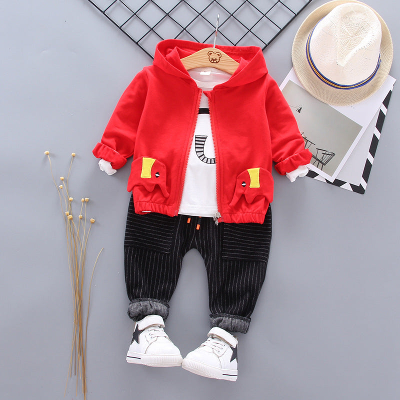 Boys' Cartoon Long Sleeve 3-Piece Outfit Set | 0-4 Years - # BAAA71710023 & BOAA11310015
