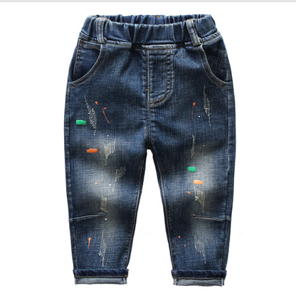 Boys' Denim Pants, New Spring Autumn Korean Style - # BOAA11410013