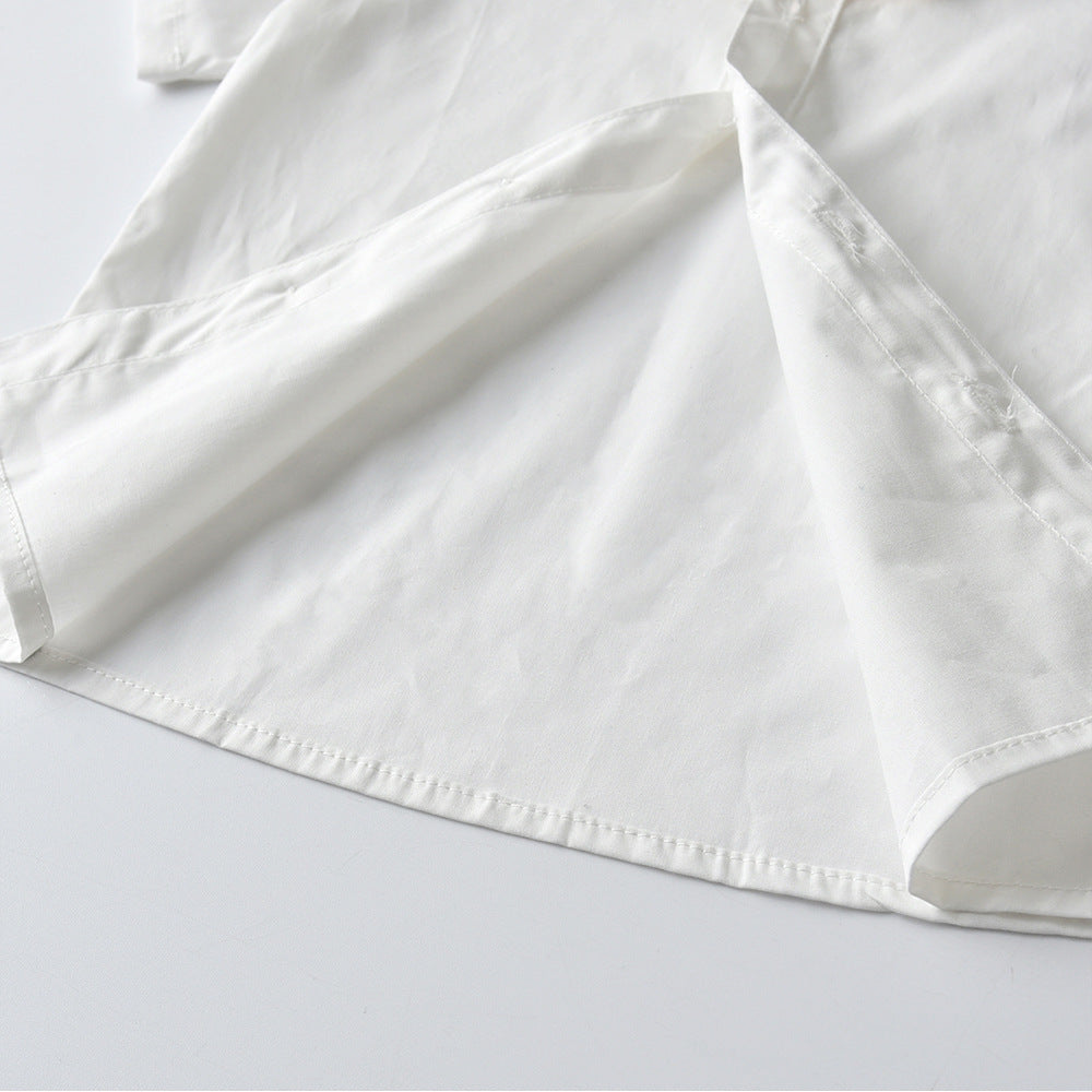 Boys' Gentleman Set with Short Sleeve Shirt and Suspenders - # BAAA71710013