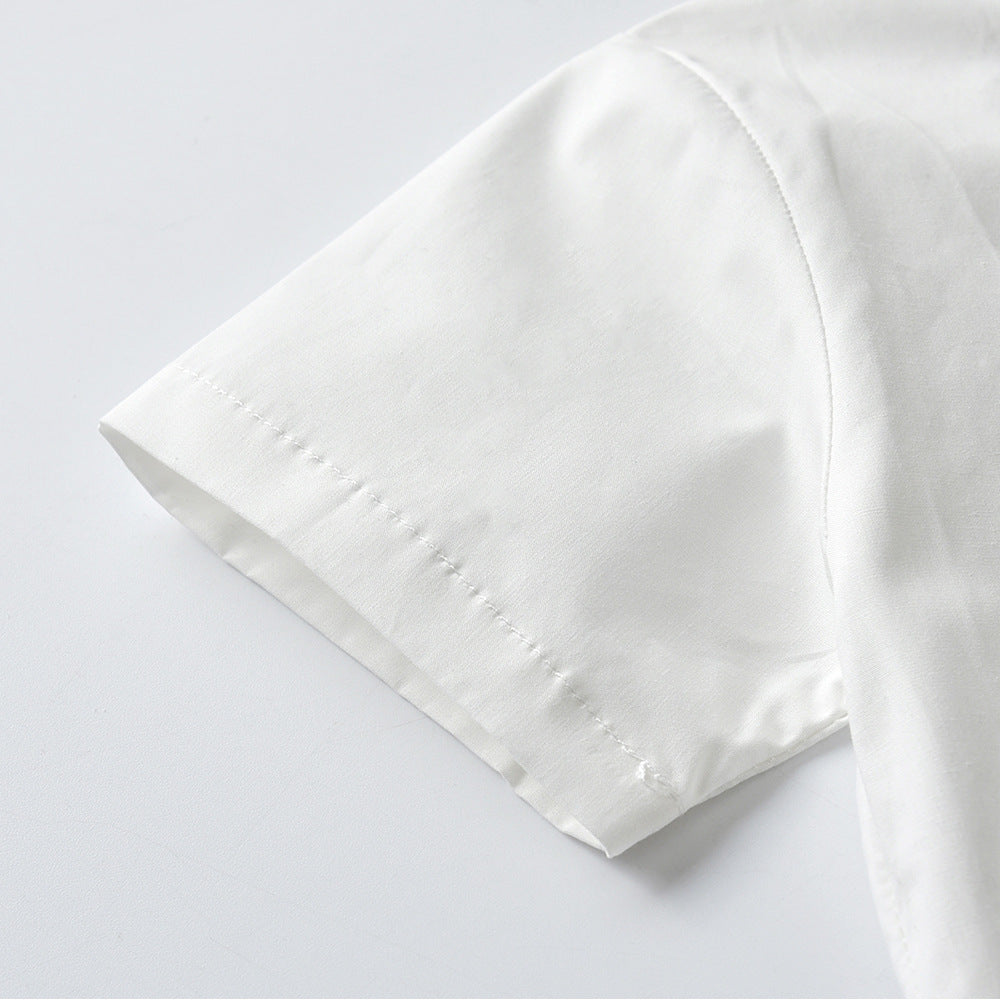 Boys' Gentleman Set with Short Sleeve Shirt and Suspenders - # BAAA71710013