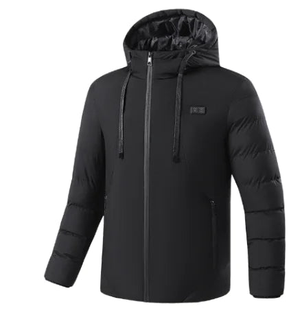 Boys Men Winter Outdoor USB Infrared Heating Hooded Jacket - # BOAA13510010