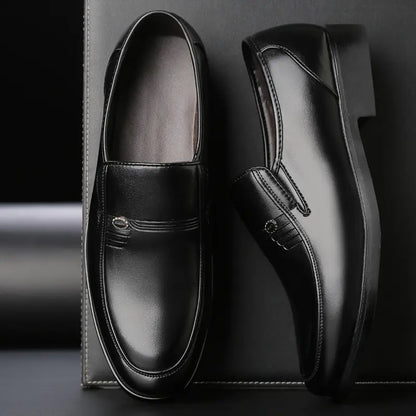 Boys Men's Black Leather Formal Shoes - # BOAA73210006