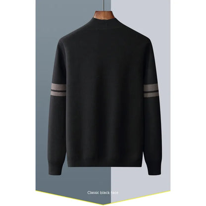 Boys Men's Fall Winter Fashion V-neck Casual Wool Knitted Sweater Coat - # BOAA13510045