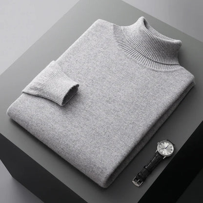 Boys Men's High Collar Winter Knit Pullover - # BOAA13510013
