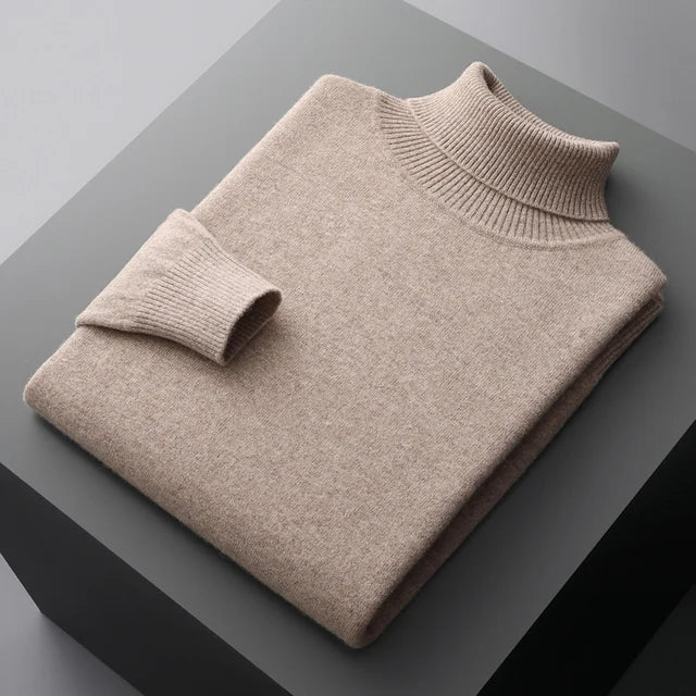 Boys Men's High Collar Winter Knit Pullover - # BOAA13510013