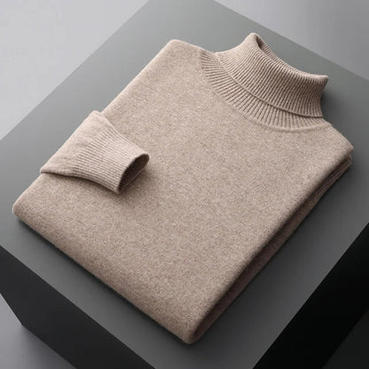 Boys Men's High Collar Winter Knit Pullover - # BOAA13510013