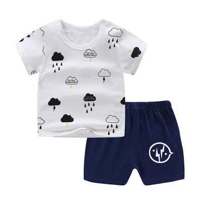 Boys' Short Sleeve Shirt and Shorts Fashion Set - # BAAA51210051