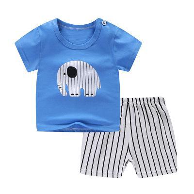 Boys' Short Sleeve Shirt and Shorts Fashion Set - # BAAA51210051