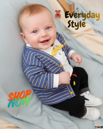 Boys' Spring/Autumn 3-Piece Cotton Set - # BAAA51210054 & BOAA11310023