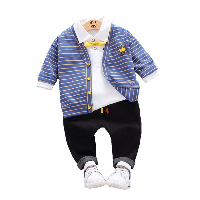 Boys' Spring/Autumn 3-Piece Cotton Set - # BAAA51210054 & BOAA11310023