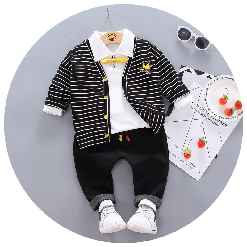 Boys' Spring/Autumn 3-Piece Cotton Set - # BAAA51210054 & BOAA11310023