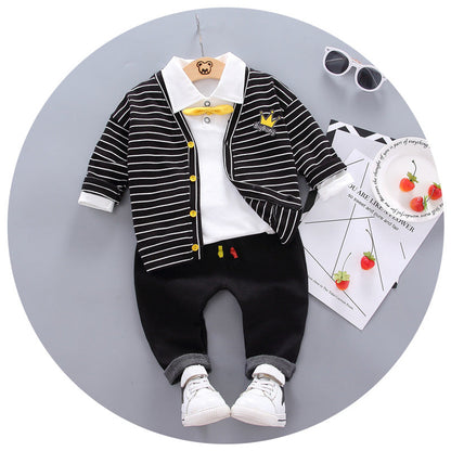 Boys' Spring/Autumn 3-Piece Cotton Set - # BAAA51210054 & BOAA11310023
