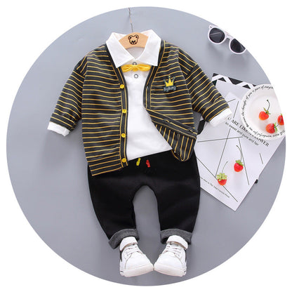 Boys' Spring/Autumn 3-Piece Cotton Set - # BAAA51210054 & BOAA11310023