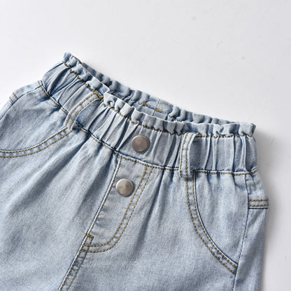 Boys' Summer Denim Shorts for Ages 2-7 Years - # BOAA11410010