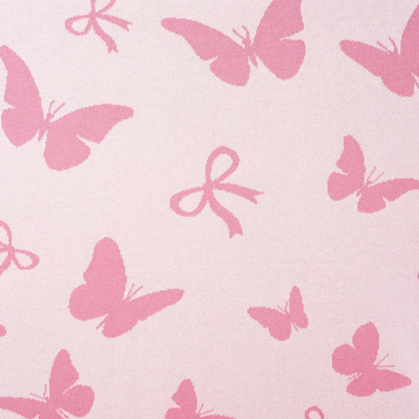 Butterfly Jacquard Knit Baby Blanket