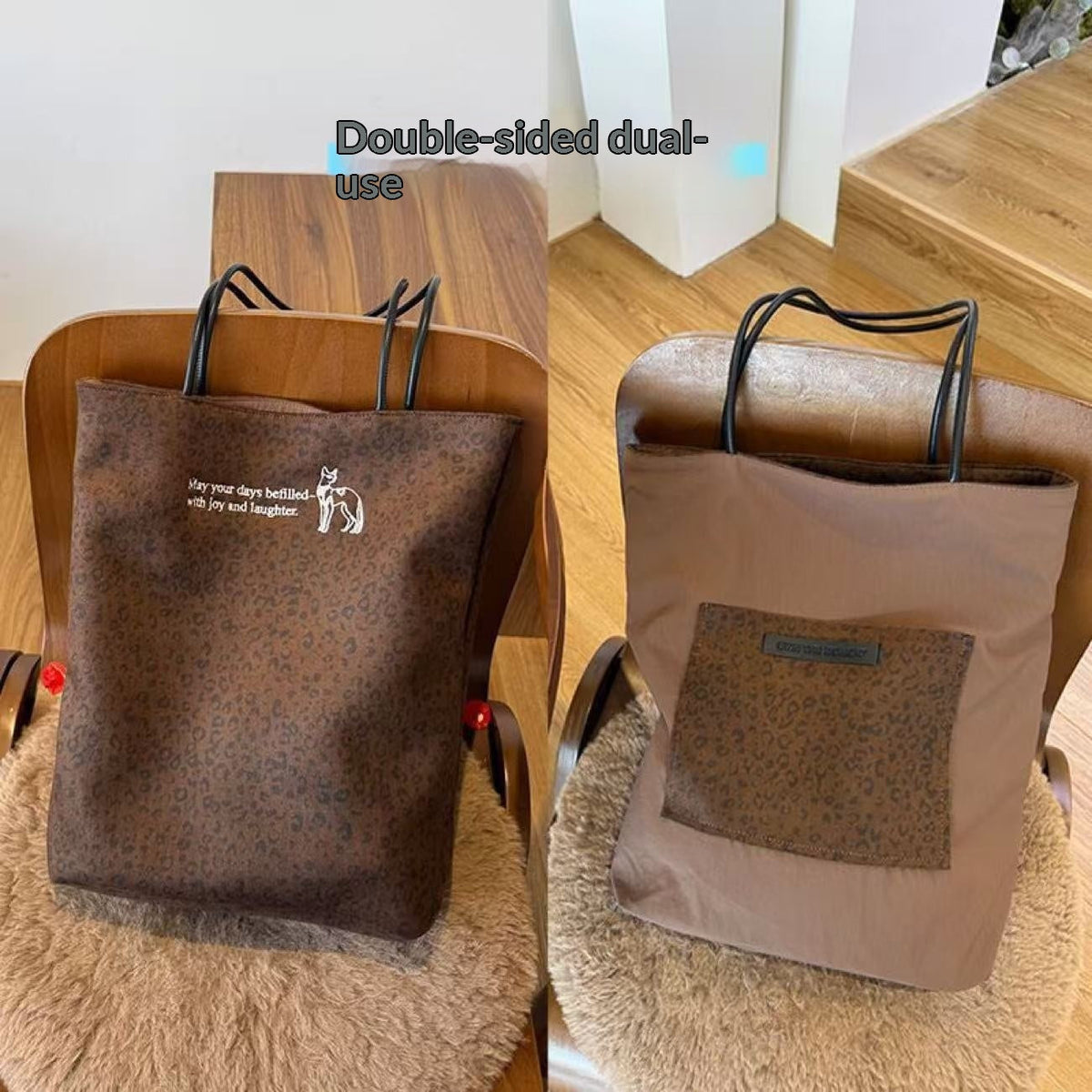 Leopard-print Shoulder Bag Large-capacity Bucket Bag