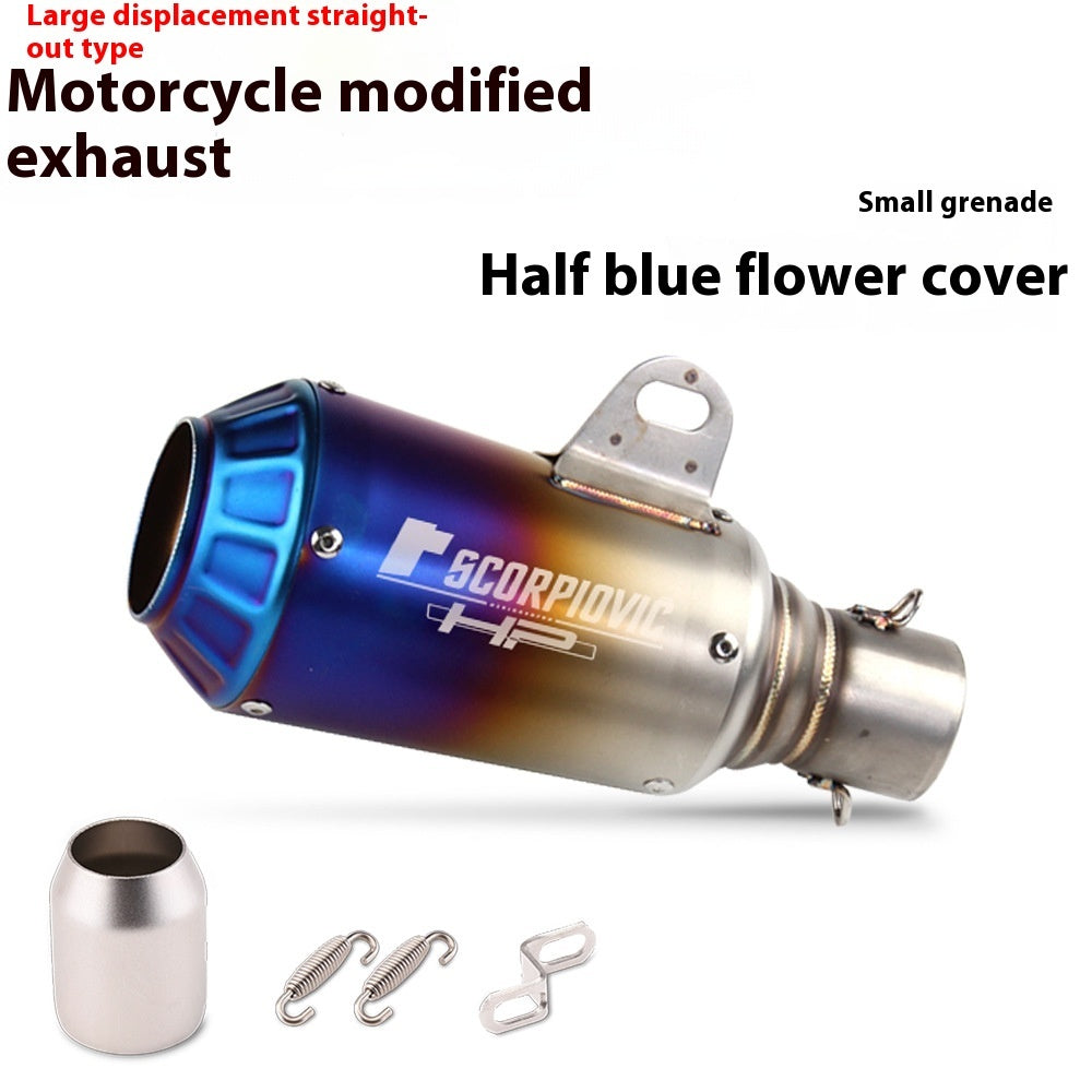 Motorcycle Modification Flower Cover Barrel Exhaust Pipe Universal