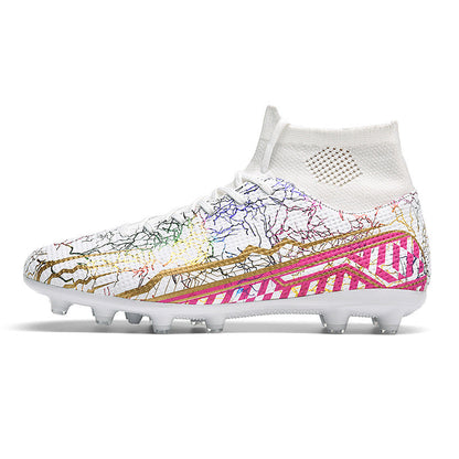 High-top Youth Spike Turf Soccer Shoes