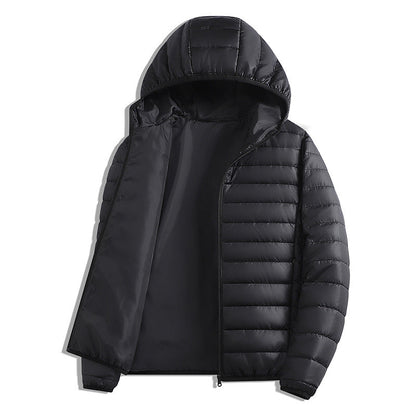 AutumnWinter Warm Hooded Loose-fit Windproof Sporty Casual Ribbed Top