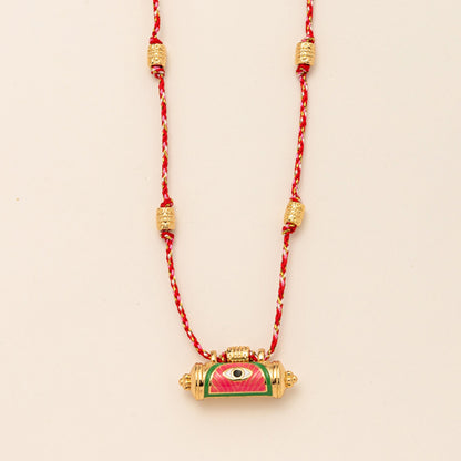 Evil Eye Kaleidoscope Necklace Clavicle Chain