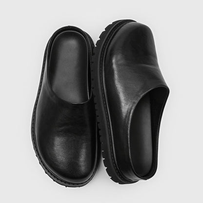 Retro Chunky-Soled Elevator Slip-On Casual Outdoor Slippers