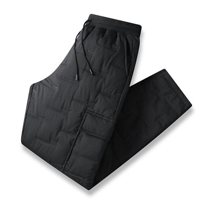 Thickened Plus-size Long Pants With Multiple Pockets For Fall And Winter
