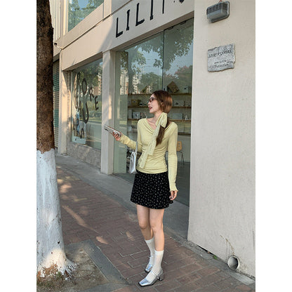 Fitted Waist For A Slimming Effect With An Asymmetrical Long-sleeve Design