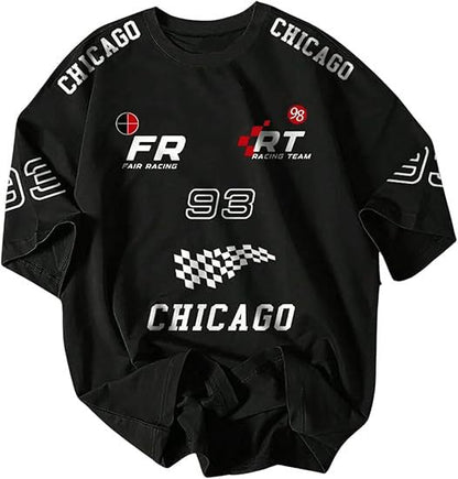 American-style Retro Fashion 3D Digital Print American Top