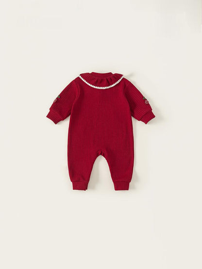 Sweet Ruffled Romper For Baby Girls