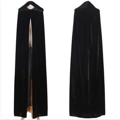 Velvet Thin Black Halloween Cape Cloak