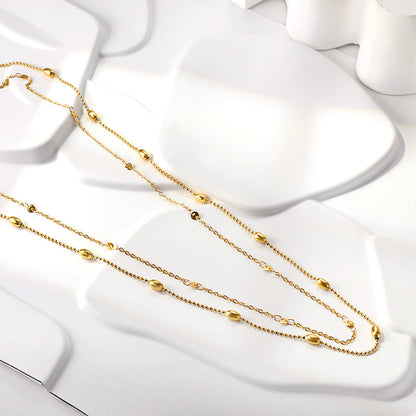 Sweet-and-cool Edgy Two-layer Waist Chain