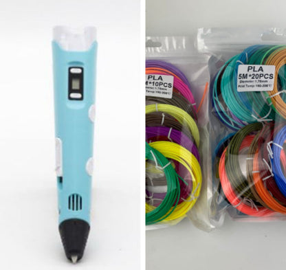 3D print pen 3D pen two generation graffiti 3D stereoscopic paintbrush children puzzle painting toys