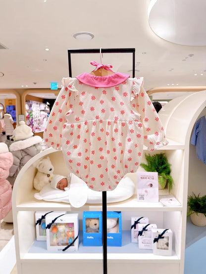 Cute Floral Romper With Hood