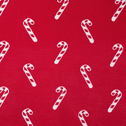 Christmas Candy Cane Jacquard Knit Baby Blanket