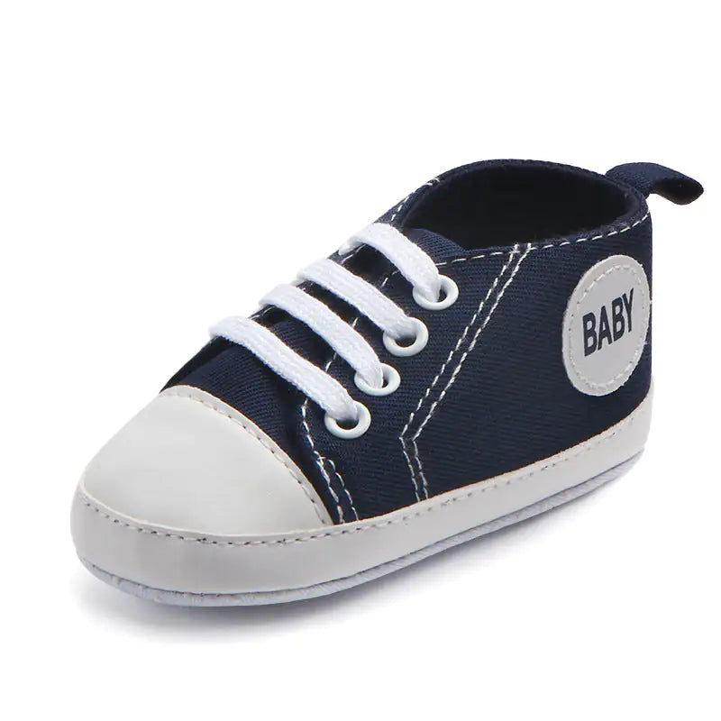 Canvas Classic Sports Sneakers Baby Boys Girls First Walkers Shoes Infant Toddler Soft Sole Anti-slip Baby Shoes - # GIAA71310006