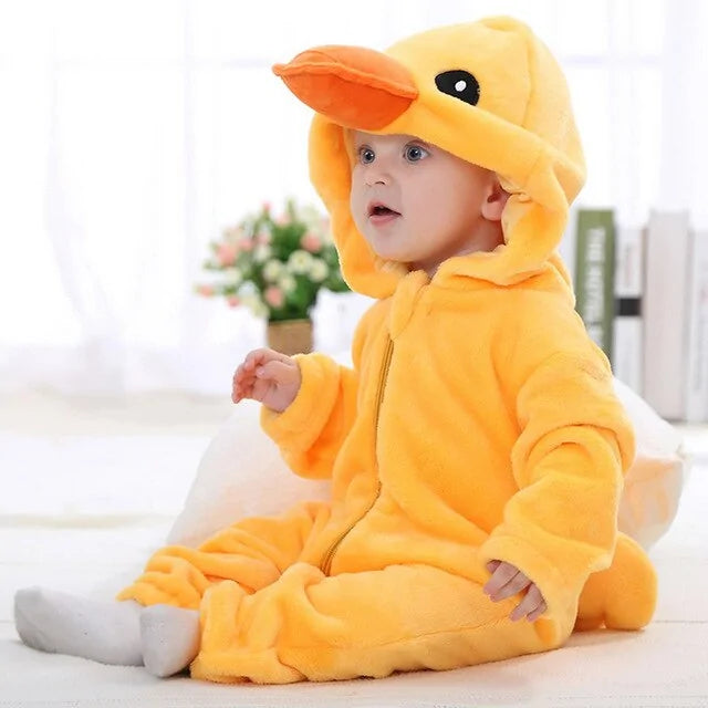 Cartoon Flannel Baby Rompers - # BAAA21110013