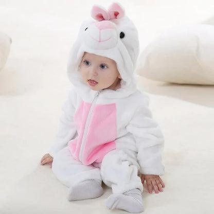 Cartoon Flannel Baby Rompers - # BAAA21110013