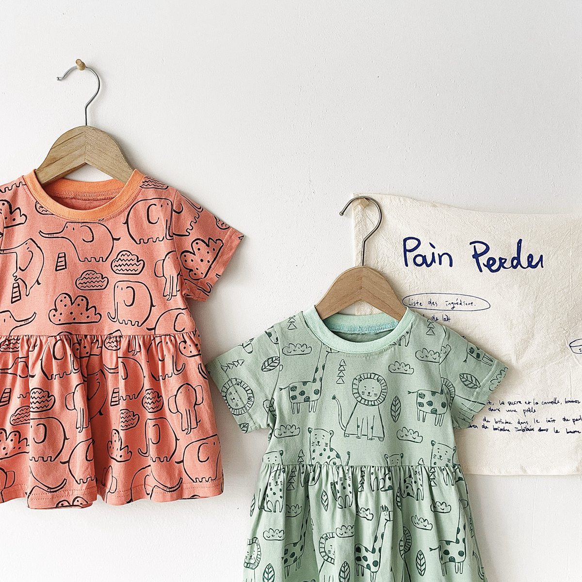 Cartoon Printed Summer Dress for Baby Girls - # BAAA51110007