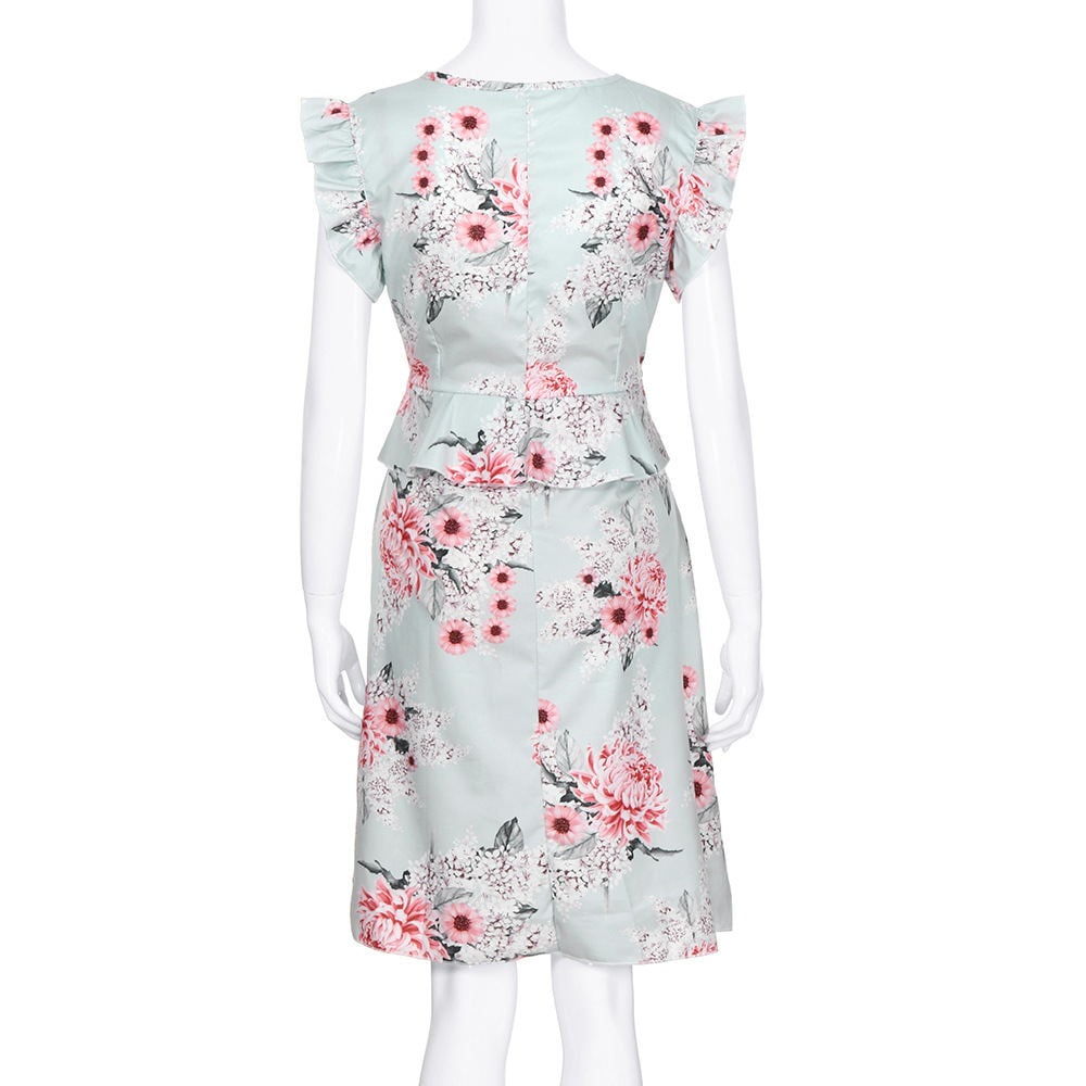 Casual Flower Print Sleeveless Maternity Dress - # PRGTA11510015