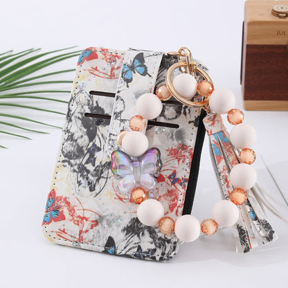 Multi-card Slot Zippered Coin Purse With A Tassel Charm