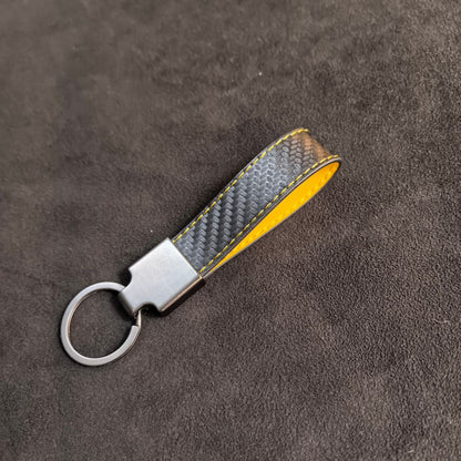 Suede Car Keychain With Metal Anti-loss Feature