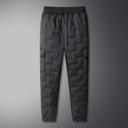 Thickened Plus-size Long Pants With Multiple Pockets For Fall And Winter