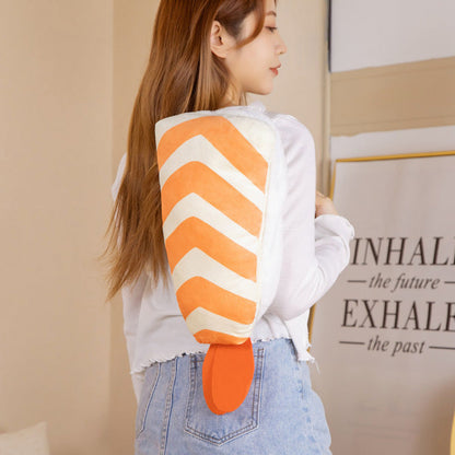 Shrimp Sushi Plush Toy Children Backpack Messenger Bag