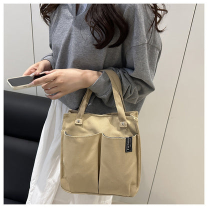Plain-colored Tote Bag Student Lunch Box